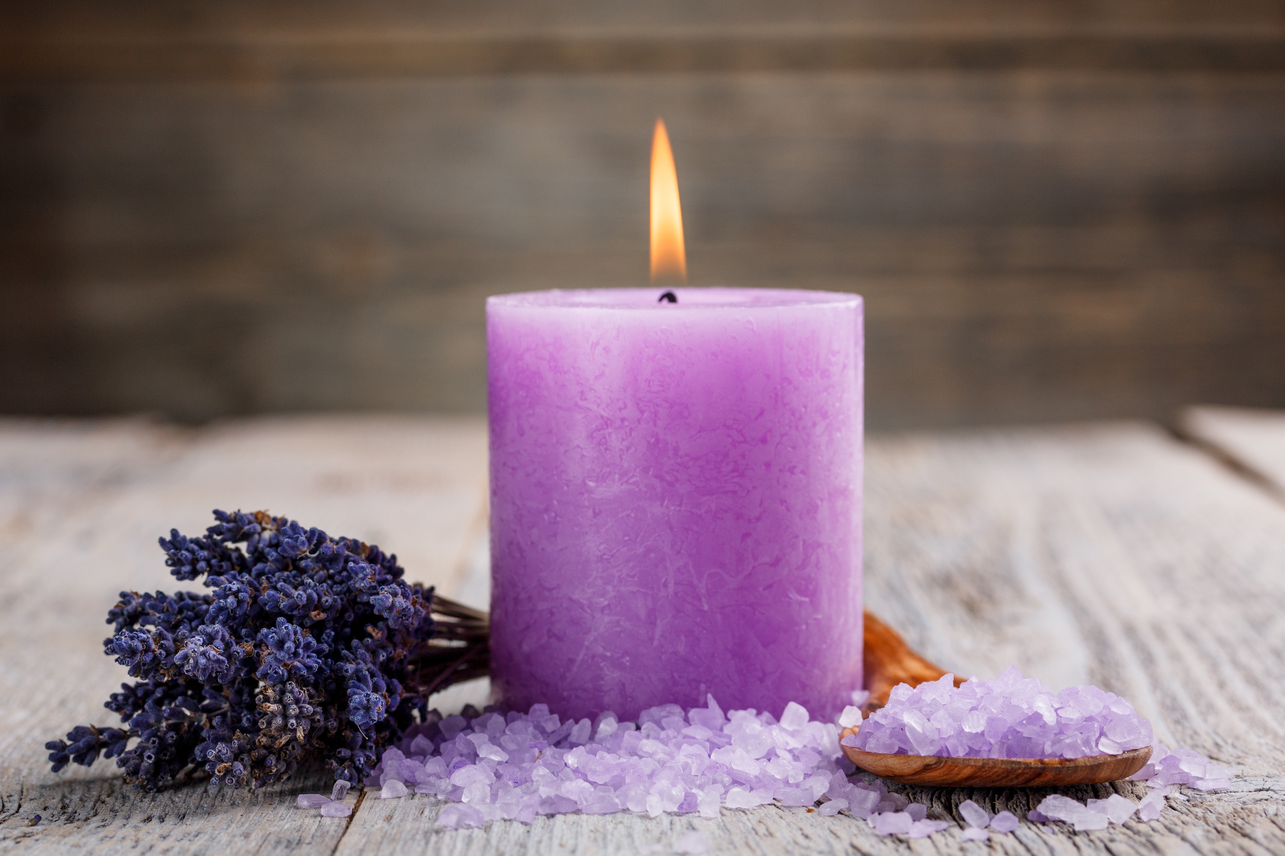 Homemade Lavender Scented Candles